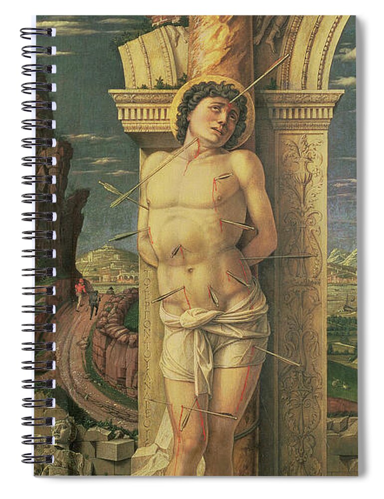 15th Century Spiral Notebook featuring the painting St. Sebastian, C.1459 by Andrea Mantegna