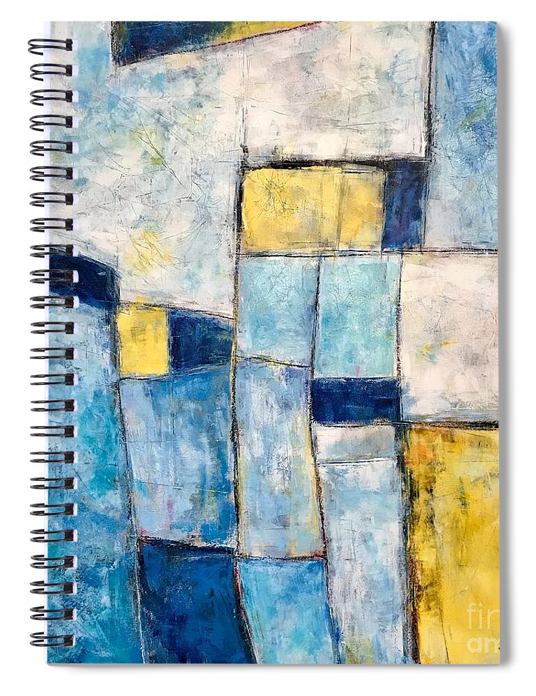 Oil Spiral Notebook featuring the painting Stacked  by Christine Chin-Fook