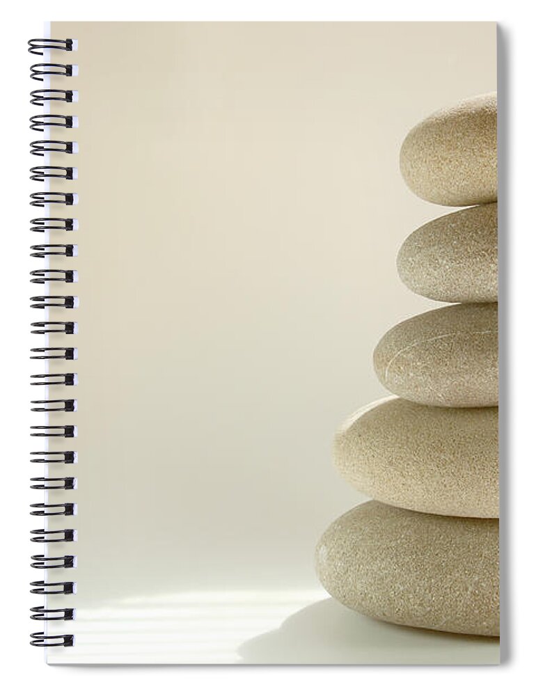Teamwork Spiral Notebook featuring the photograph Stacked Rocks by Zuki