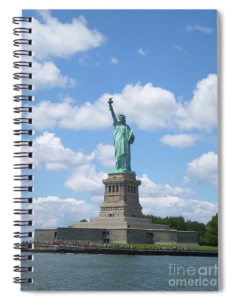 Statue Of Liberty Spiral Notebook featuring the photograph Statue Of Liberty by Barbra Telfer