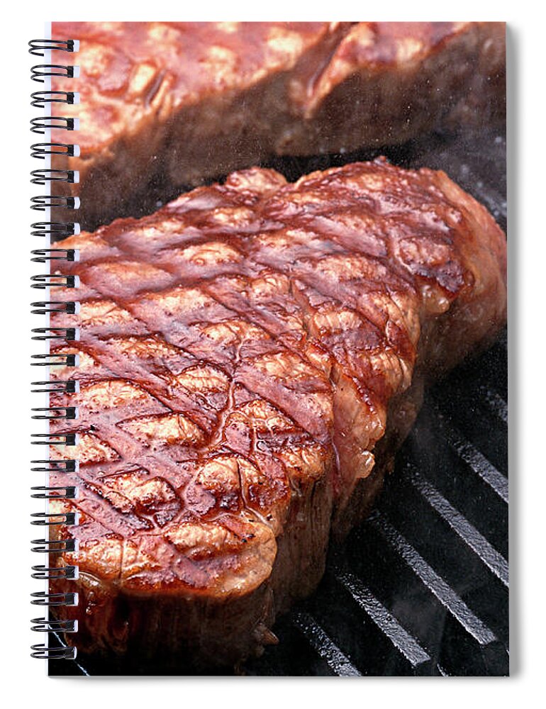 Working Spiral Notebook featuring the photograph Steak by Imagenavi