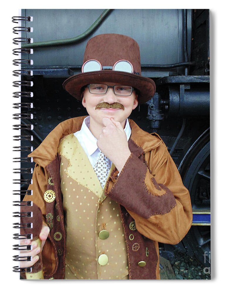 Halloween Spiral Notebook featuring the photograph Steampunk Gentleman Costume 3 by Amy E Fraser