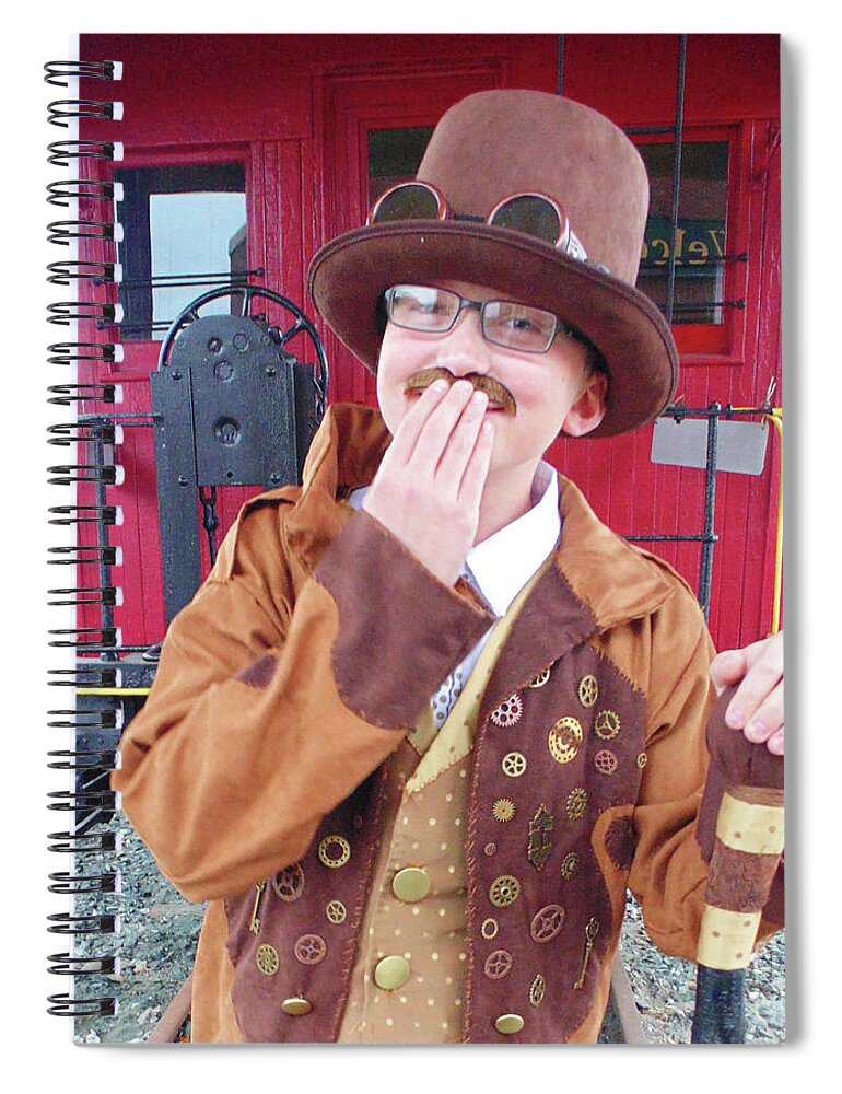 Halloween Spiral Notebook featuring the photograph Steampunk Gentleman Costume 7 by Amy E Fraser