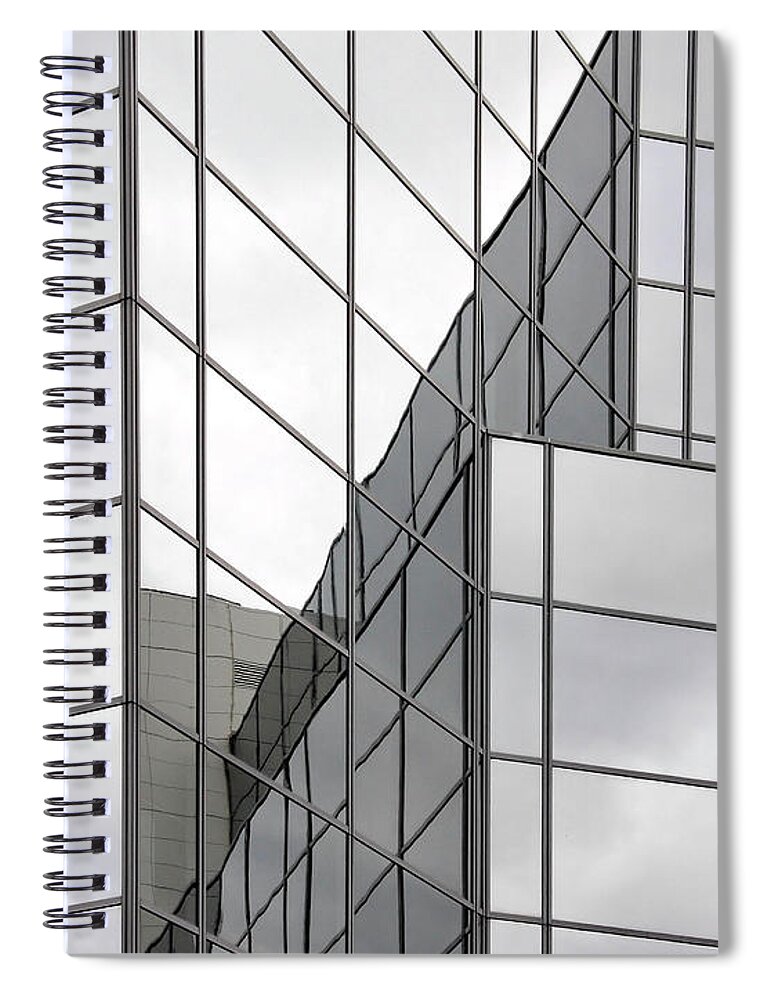 Outdoors Spiral Notebook featuring the photograph Steel And Glass Building by Andrea Kennard Photography