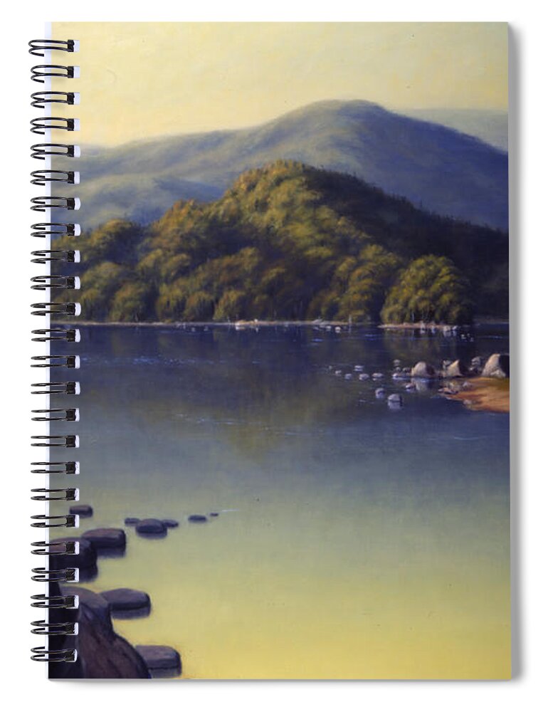 Landscape Spiral Notebook featuring the painting Stepping Stones by Rick Hansen