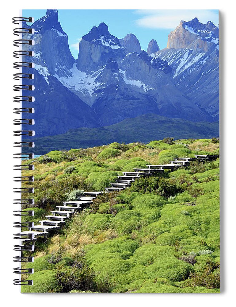 Steps Spiral Notebook featuring the photograph Steps For Hikers by Eldadcarin