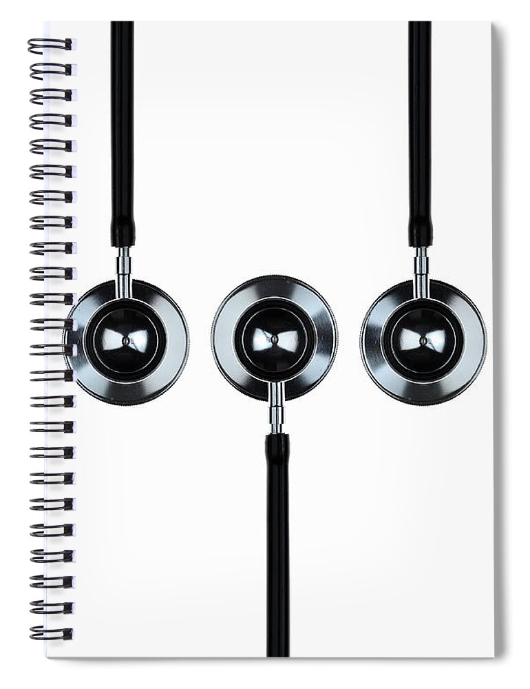 Five Objects Spiral Notebook featuring the photograph Stethoscope by Yagi Studio