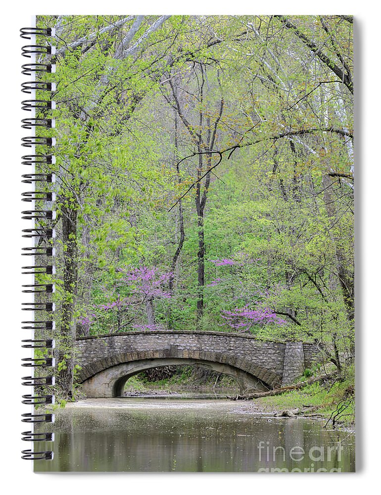 Stone Bridge Spiral Notebook featuring the photograph Stone Bridge In Spring by Tamara Becker
