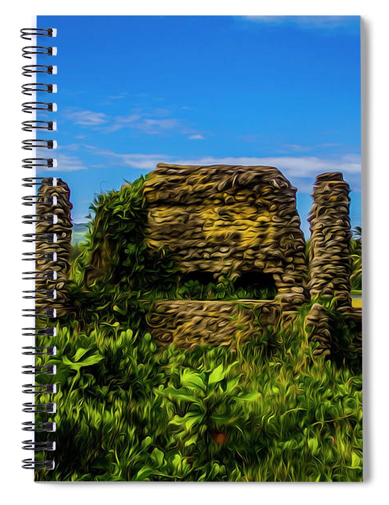Oven Spiral Notebook featuring the photograph Stone oven by Stuart Manning