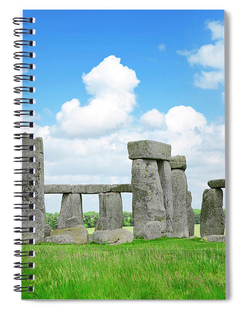 Prehistoric Era Spiral Notebook featuring the photograph Stonehenge by Stratol