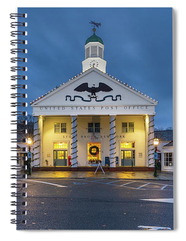 Stony Brook Post Office Spiral Notebook featuring the photograph Stony Brook Village at Dawn by Sean Mills