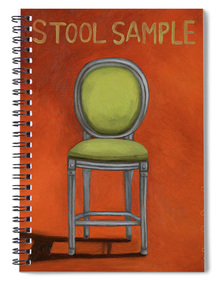 Stool Sample Spiral Notebook featuring the painting Stool Sample 2 by Leah Saulnier The Painting Maniac