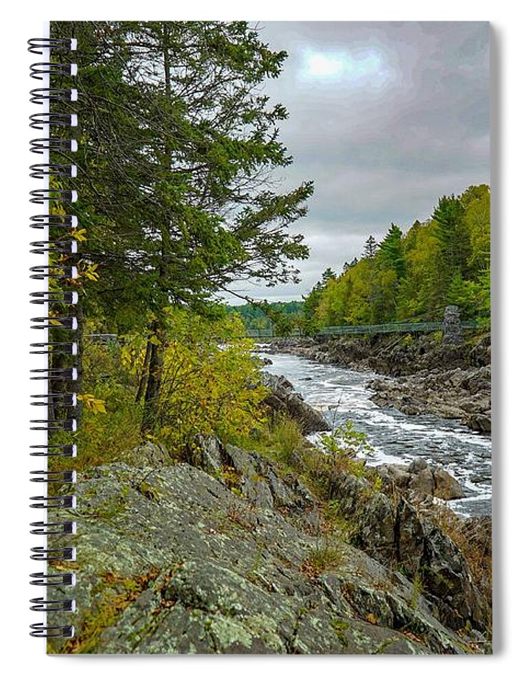 Water Spiral Notebook featuring the photograph Storm Clouds at Jay Cooke by Susan Rydberg