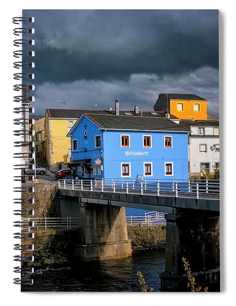 Cudillero Spain Spiral Notebook featuring the photograph Stormy Rinlo by Tom Singleton