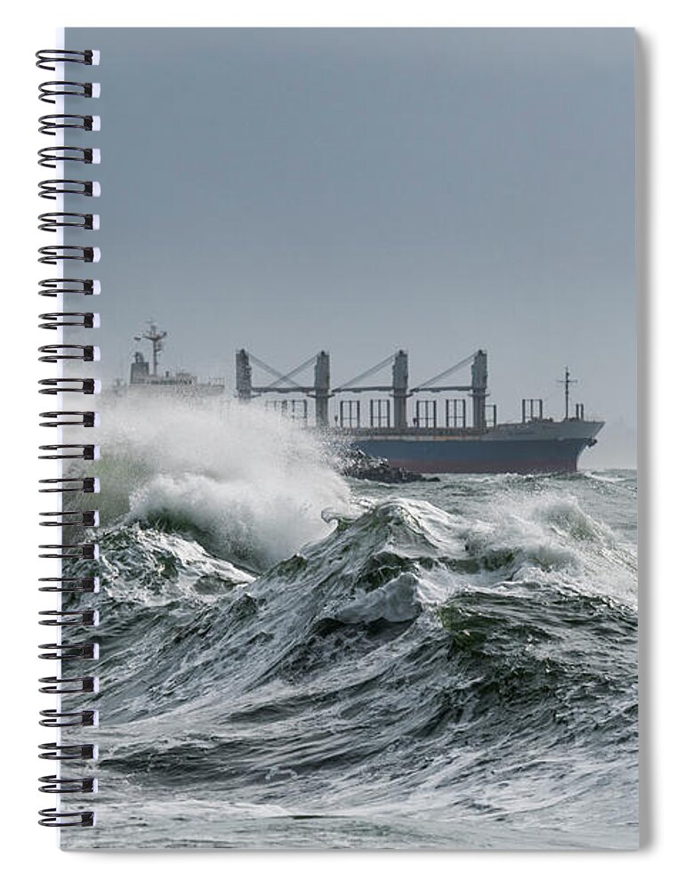 Afternoon Spiral Notebook featuring the photograph Stormy Waters by Robert Potts