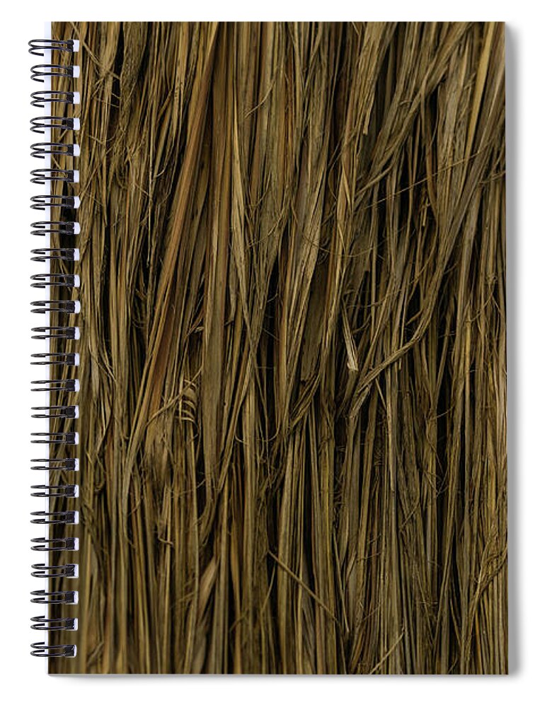 Tulum Spiral Notebook featuring the photograph Straw texture by Julieta Belmont