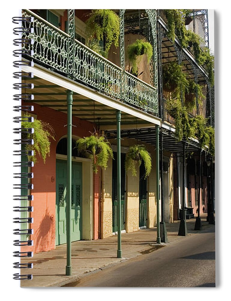 Arch Spiral Notebook featuring the photograph Street In French Quarter by Medioimages/photodisc