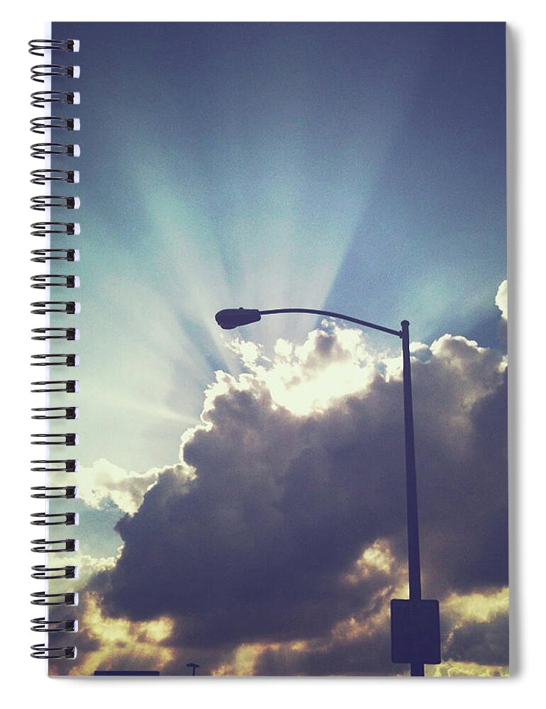 Tranquility Spiral Notebook featuring the photograph Street Lamp by Libertad Leal Photography