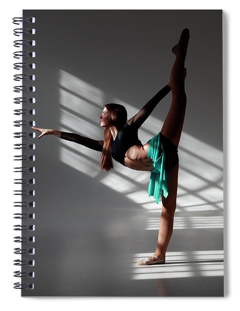 Ballet Dancer Spiral Notebook featuring the photograph Stretch by Tomazl