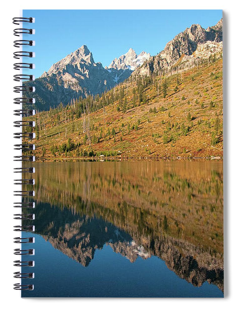 Grand Spiral Notebook featuring the photograph String Lake Mirror by Steve Stuller
