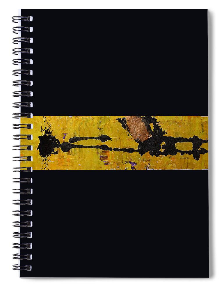 Lyric Landscapes Spiral Notebook featuring the mixed media Stroke of golden sunlight by Eduard Meinema