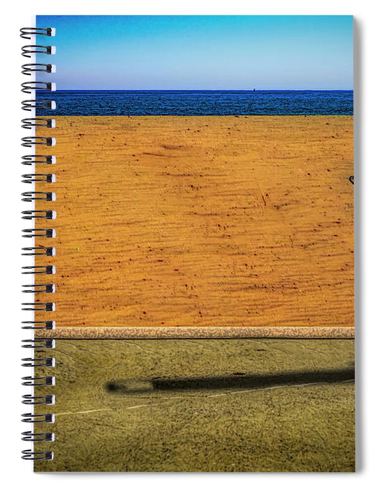 Photography Spiral Notebook featuring the photograph Stroller at The Beach by Paul Wear