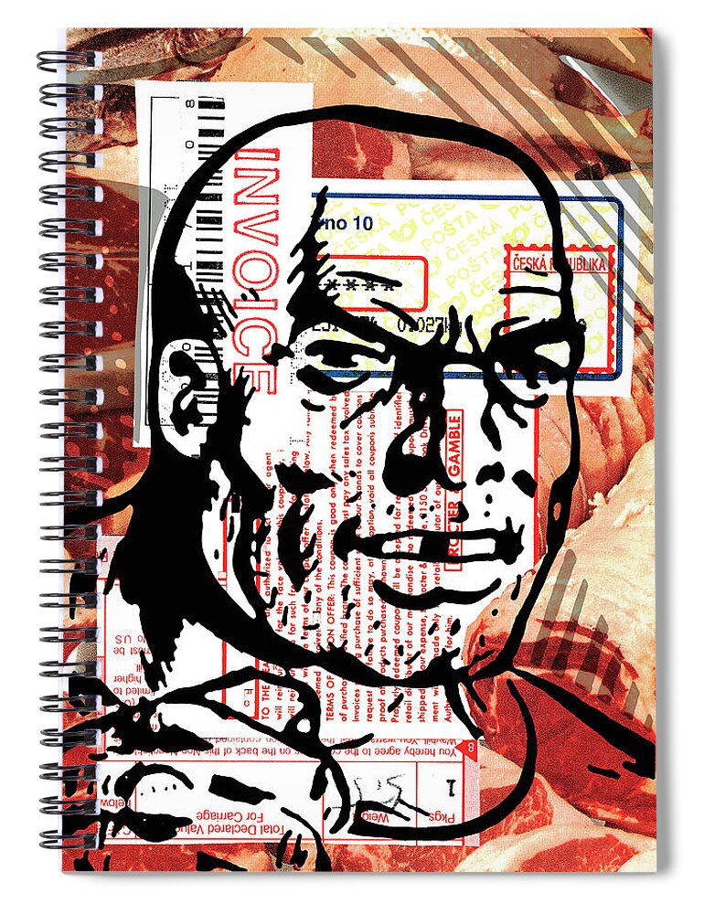 Adult Spiral Notebook featuring the drawing Strong man by CSA Images