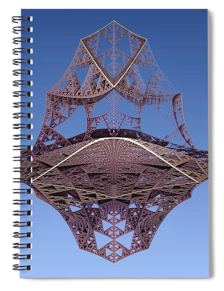 Lattice Spiral Notebook featuring the digital art Structure Again by Bernie Sirelson