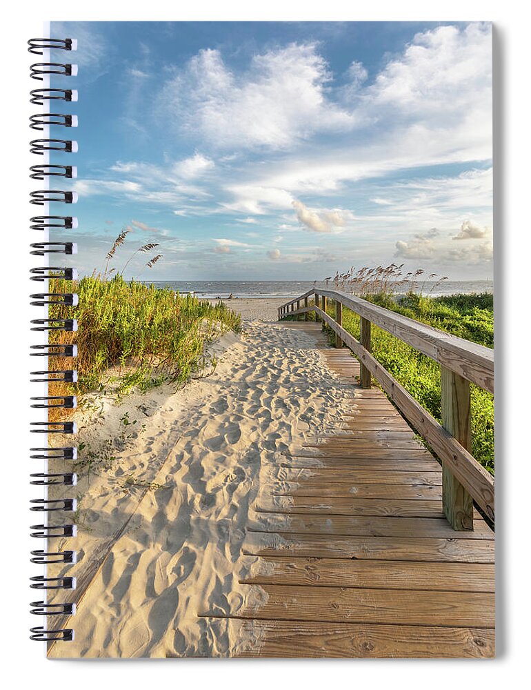 Sullivan's Island Spiral Notebook featuring the photograph Sullivan's Island Station 18 Fall Day by Donnie Whitaker