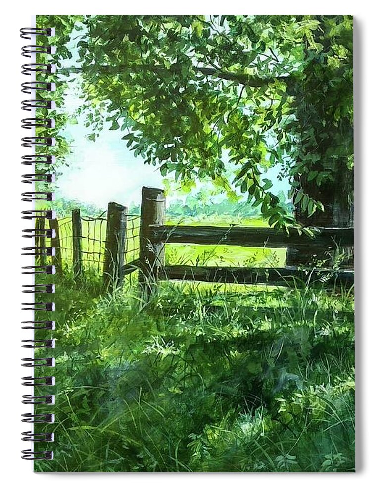 Landscape Spiral Notebook featuring the painting Summer Detour by William Brody