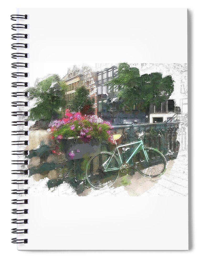Amersterdam Spiral Notebook featuring the photograph Summer in Amsterdam by Jill Love