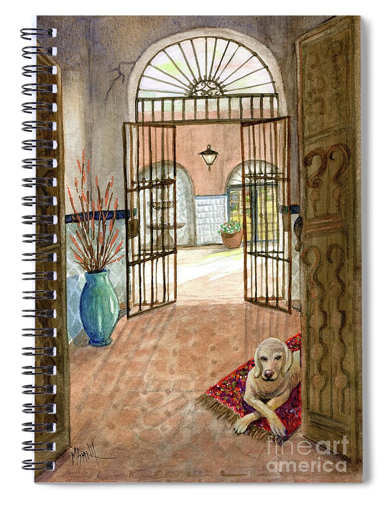 Sedona Spiral Notebook featuring the painting Summer In Sedona by Marilyn Smith