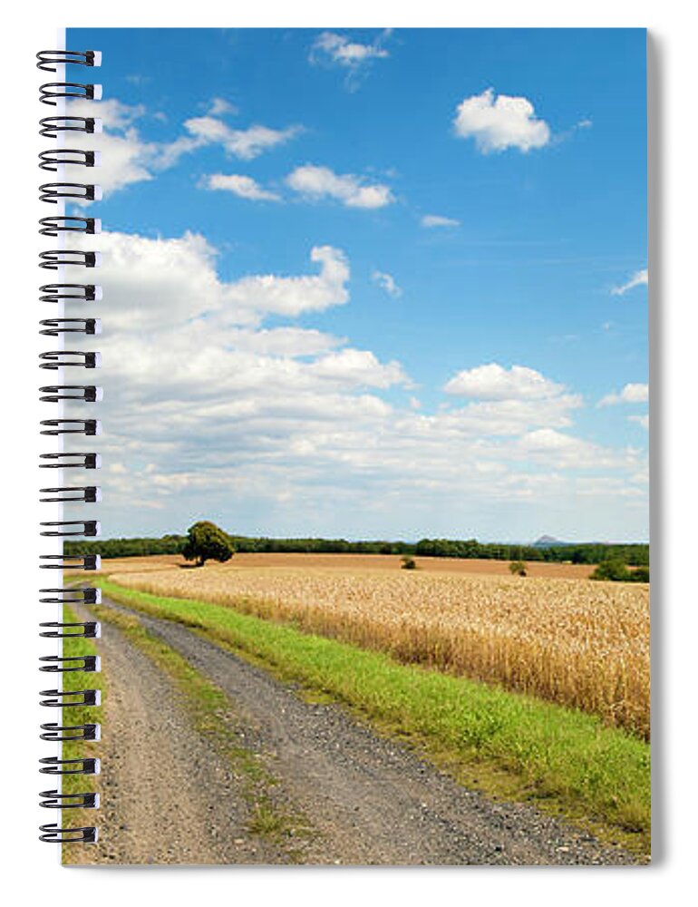 Scenics Spiral Notebook featuring the photograph Summer Landscape With Winding Dusty by Avtg