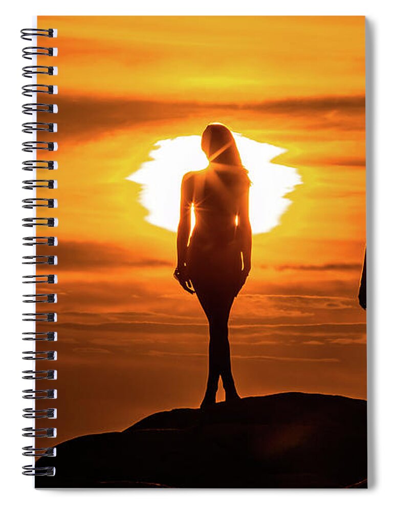 Massachusetts Spiral Notebook featuring the photograph Summer Silhouettes by Tim Kirchoff