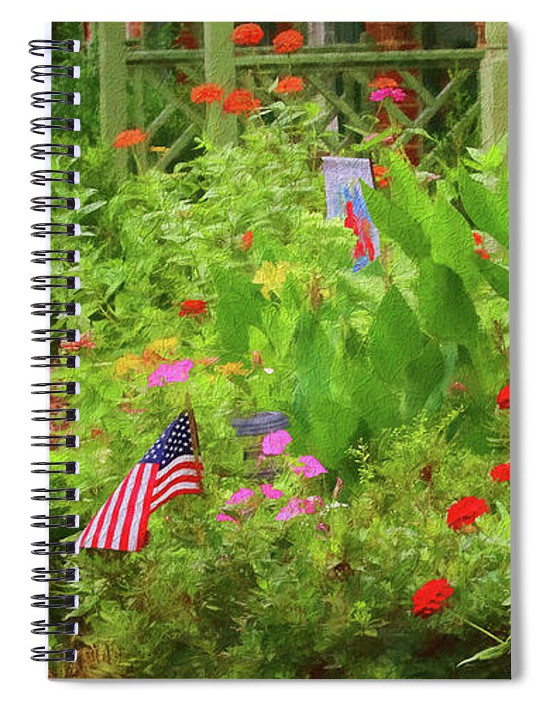Flowers Spiral Notebook featuring the photograph Summertime in the Flower Garden by Ola Allen