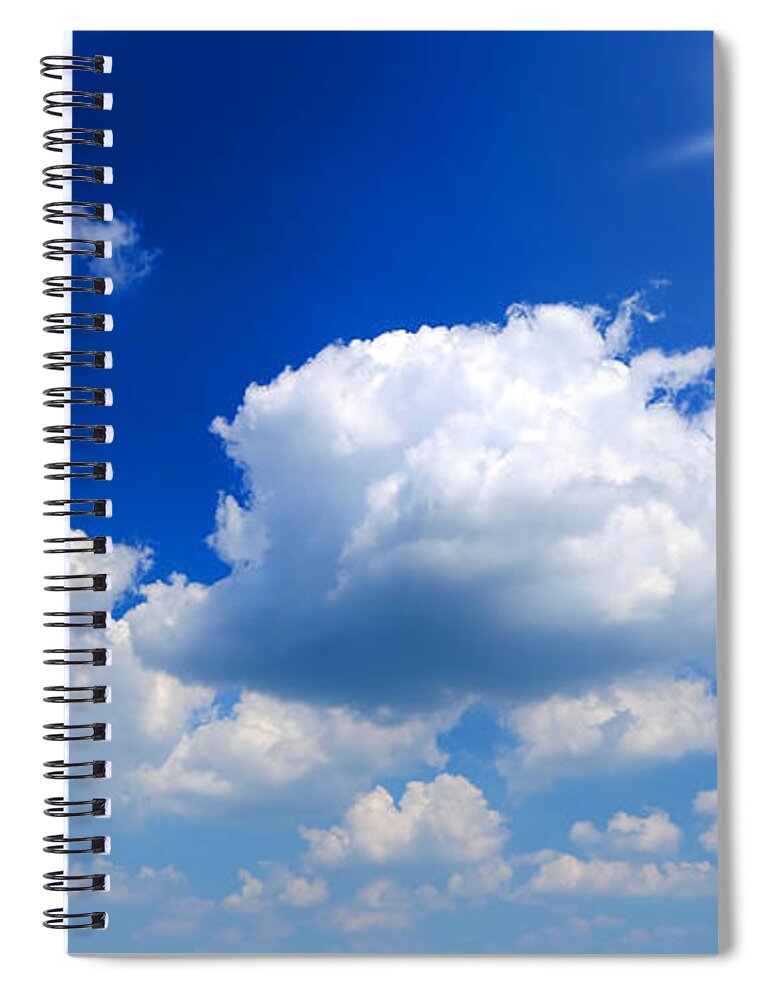 Scenics Spiral Notebook featuring the photograph Sun And Clouds by Macroworld