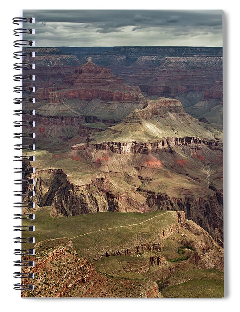 Landscape Spiral Notebook featuring the photograph Sun Breaking Through at Grand Canyon by Robert Woodward