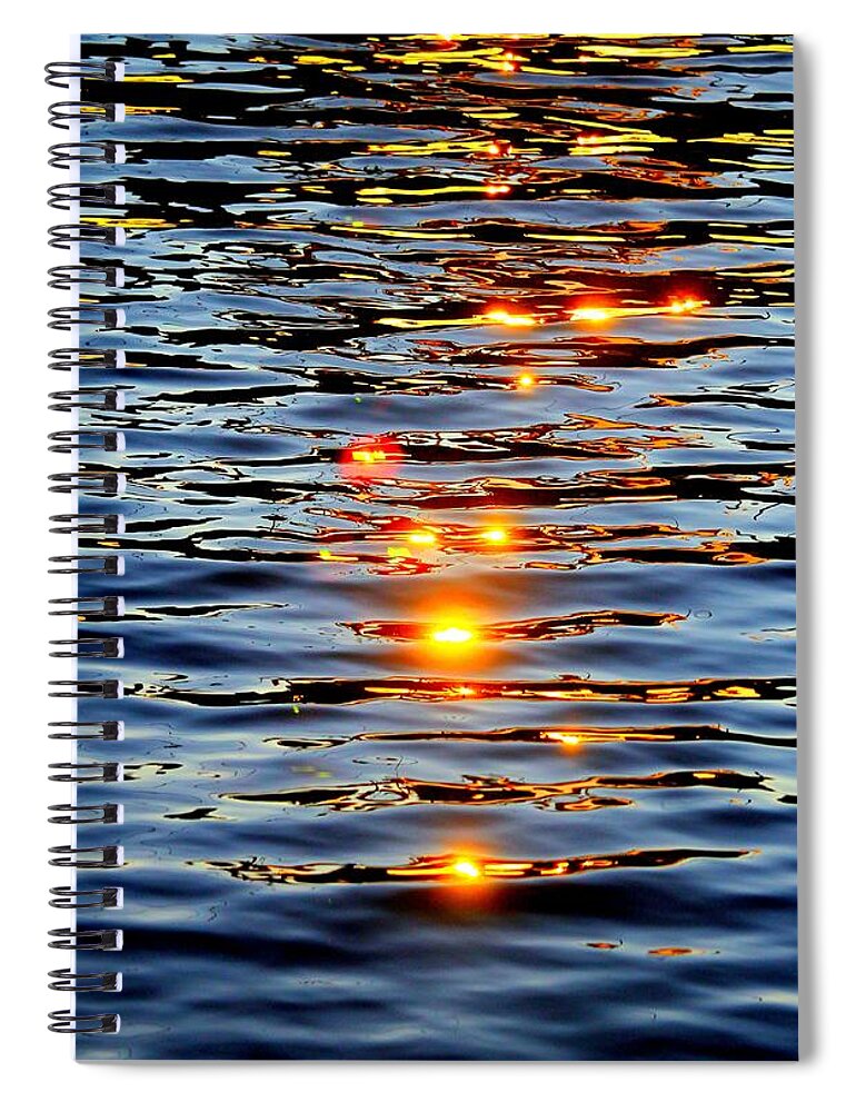 Sun Spiral Notebook featuring the photograph Sun Drops by Cynthia Guinn