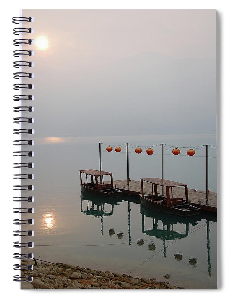 Water's Edge Spiral Notebook featuring the photograph Sun Moon Lake Taiwan by Ceneri