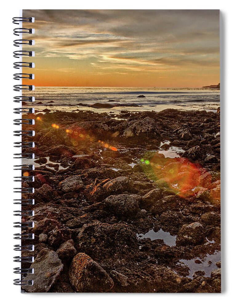 Scenics Spiral Notebook featuring the photograph Sun Splash by Chris Valle