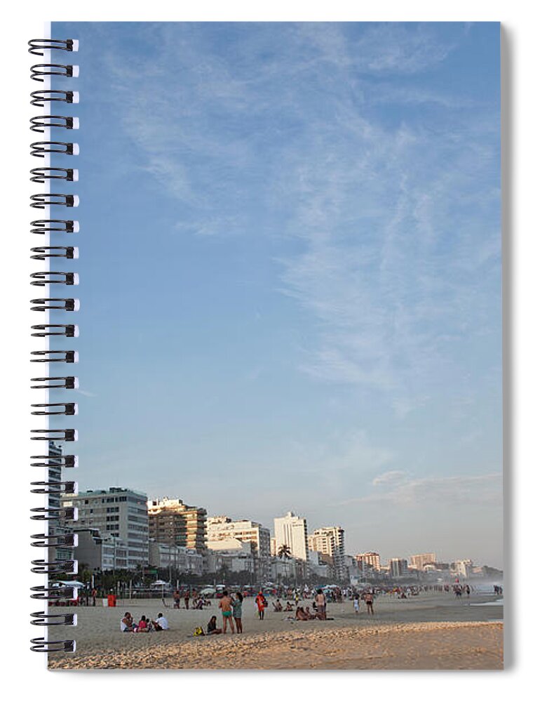 Scenics Spiral Notebook featuring the photograph Sunbathing On Ipanema Beach, Rio De by Cultura Rm Exclusive/jag Images