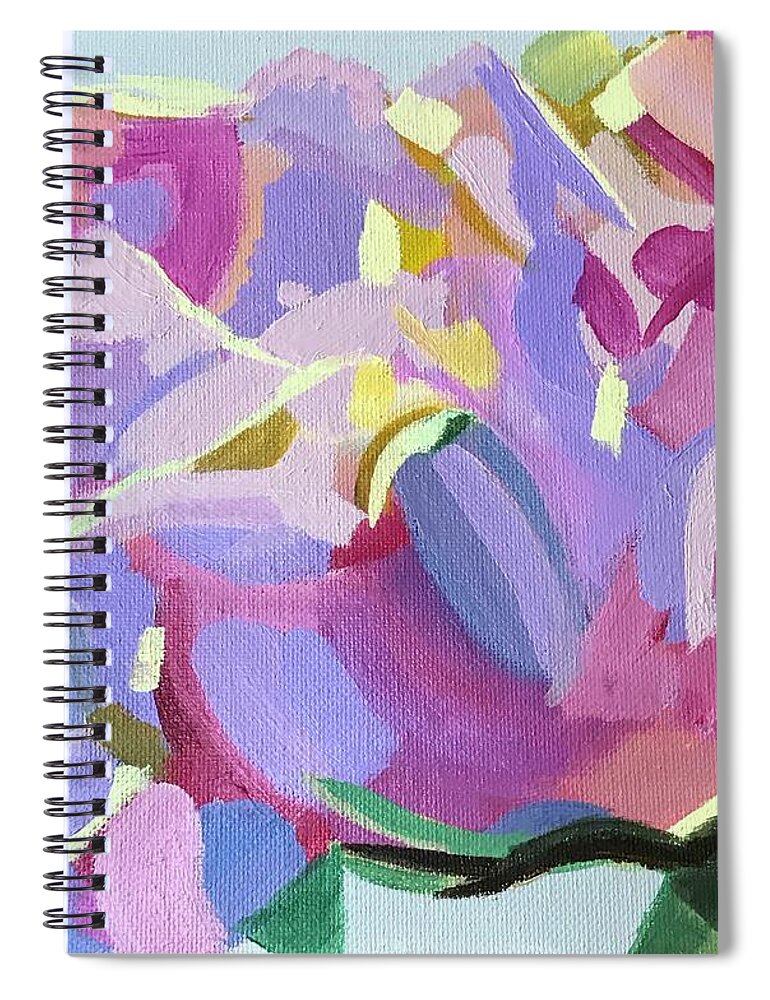 Original Art Work Spiral Notebook featuring the painting Sunday Morning Rose by Theresa Honeycheck