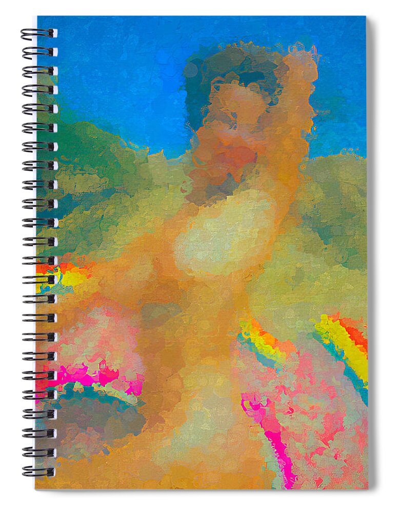 Abstract Nude Spiral Notebook featuring the digital art Sunny Bright Abstract by Cathy Anderson