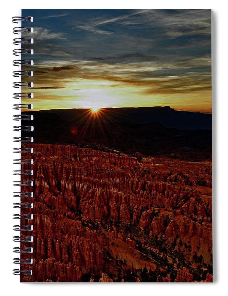 Sunrise Spiral Notebook featuring the photograph Sunrise at Bryce Canyon National Park by Amazing Action Photo Video