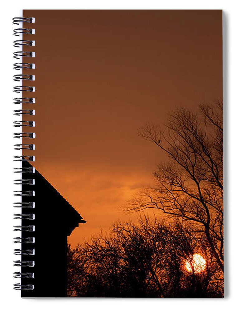 Autumn Spiral Notebook featuring the photograph Sunrise at home by Simon Bratt