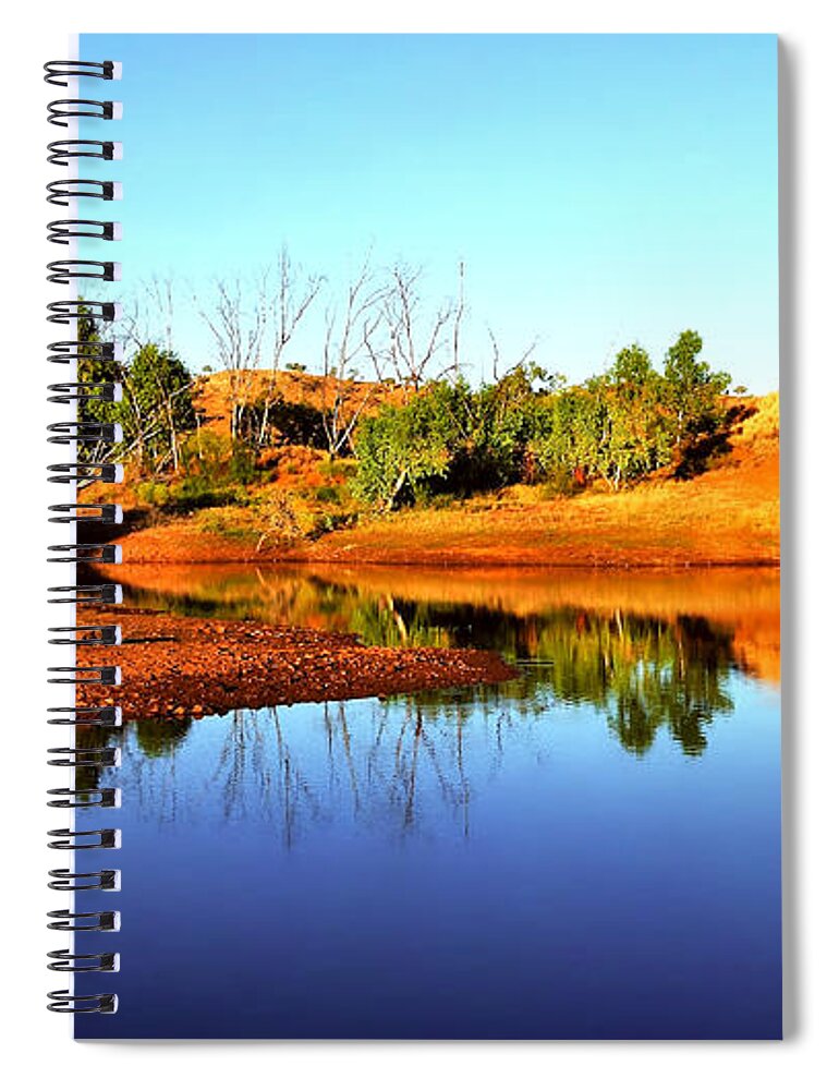 Outback Australia Spiral Notebook featuring the photograph Sunrise by the Dam by Lexa Harpell