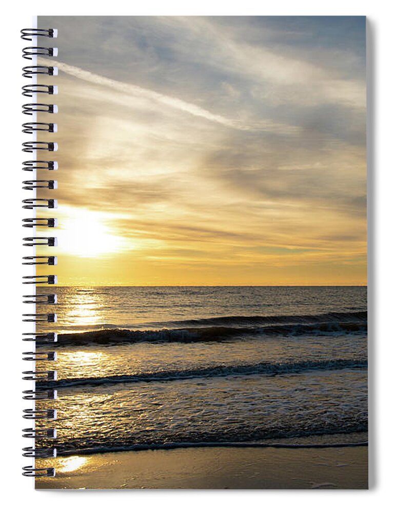 Sunrise Spiral Notebook featuring the photograph Sunrise Over Hilton Head Island No. 0404 by Dennis Schmidt