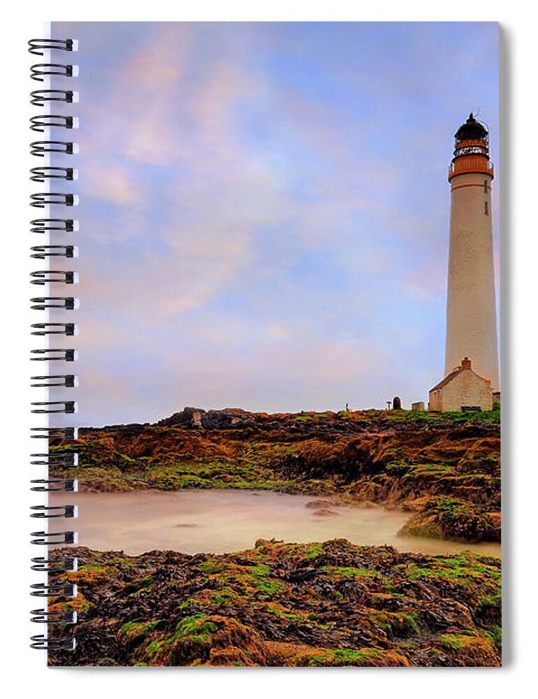 Scotland Spiral Notebook featuring the photograph Sunrise over Scurdie Ness Lighthouse by Jason Politte