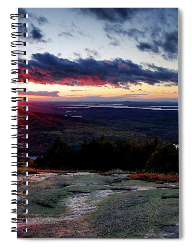 Scenics Spiral Notebook featuring the photograph Sunrise View From Cadillac Mountain by Ogphoto