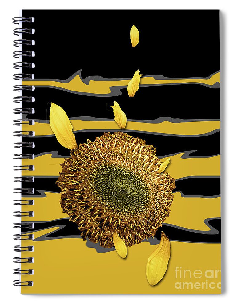 Digital Spiral Notebook featuring the digital art Sun's Flower by Fei A
